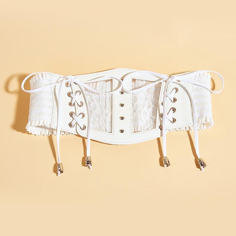 Punk Leather Corset Belt Belts - The Burner Shop