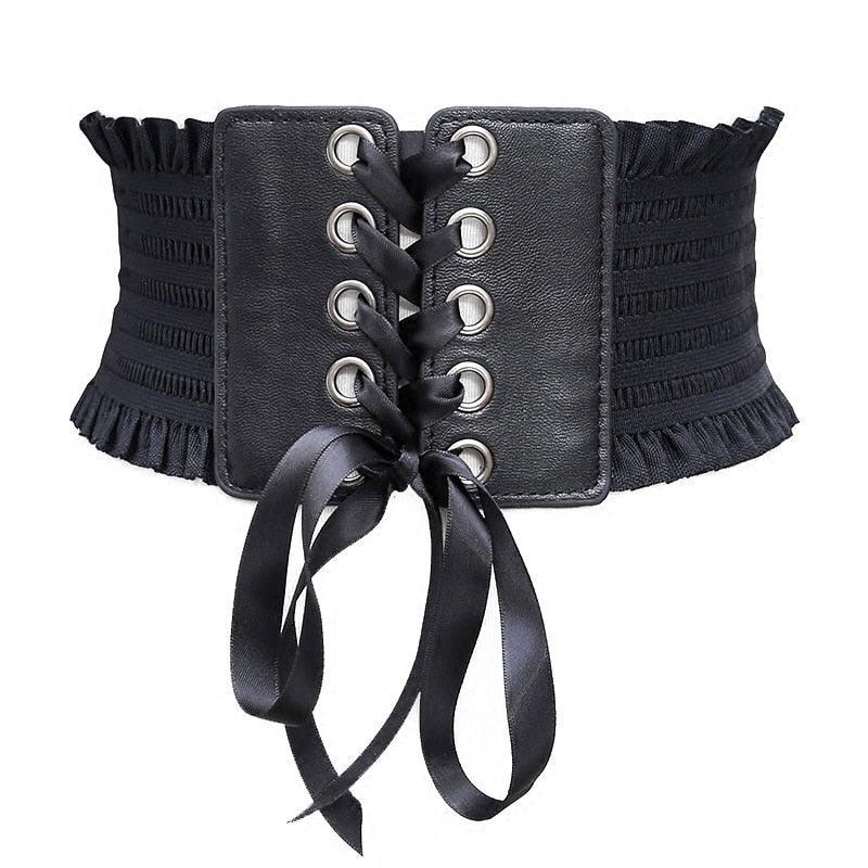 Punk Leather Corset Belt Belts - The Burner Shop