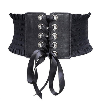 Punk Leather Corset Belt Belts - The Burner Shop