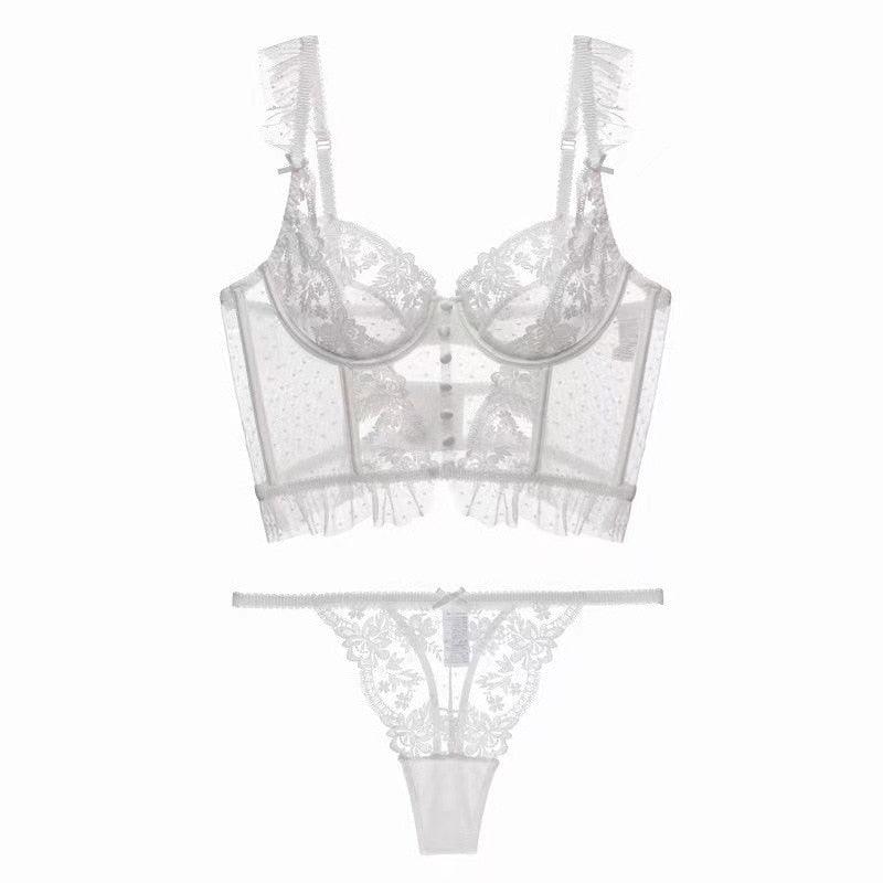 Push-Up Lace Bustier & Panty Bras - The Burner Shop