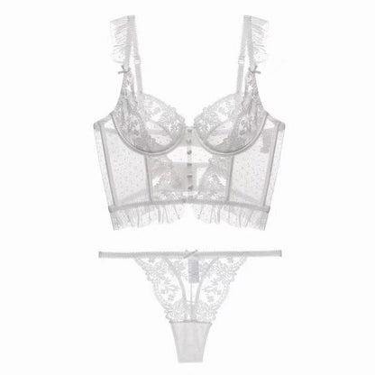Push-Up Lace Bustier & Panty Bras - The Burner Shop