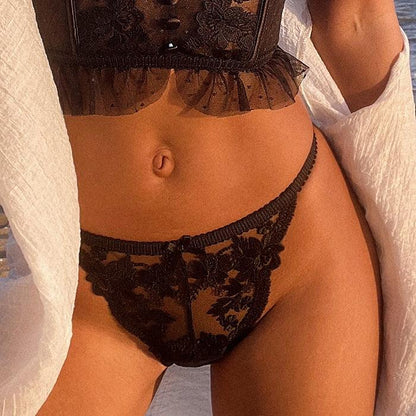 Push-Up Lace Bustier & Panty Bras - The Burner Shop