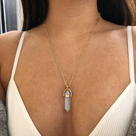 Quartz Stone Pendant Necklaces - The Burner Shop