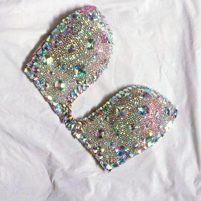 Rhinestone Bra Top Bustier - The Burner Shop
