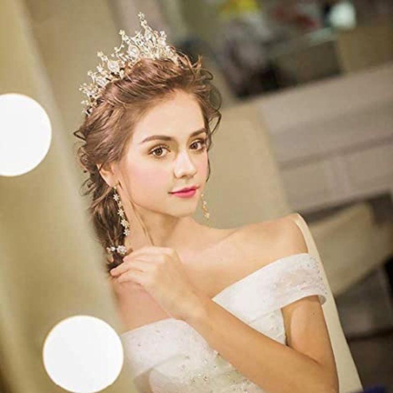 Rhinestone Crystal Crown Headpiece - The Burner Shop