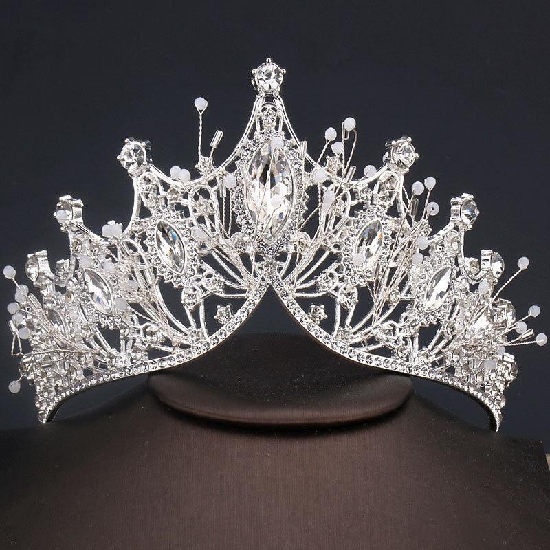 Rhinestone Crystal Crown Headpiece - The Burner Shop