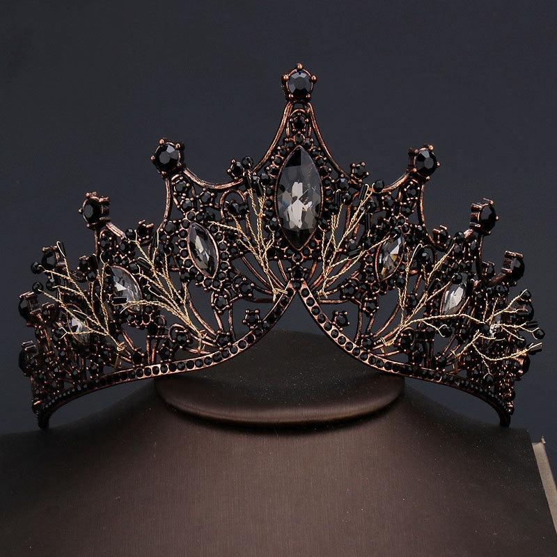 Rhinestone Crystal Crown Headpiece - The Burner Shop