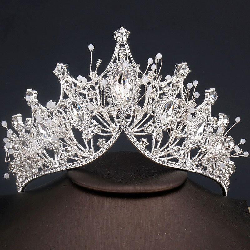 Rhinestone Crystal Crown Headpiece - The Burner Shop