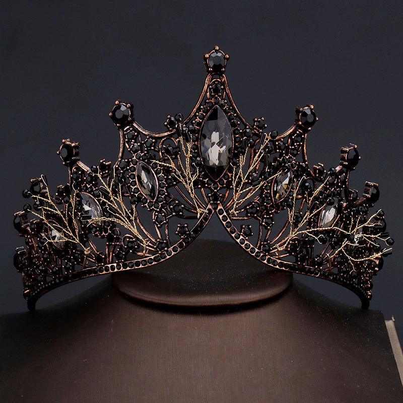 Rhinestone Crystal Crown Headpiece - The Burner Shop