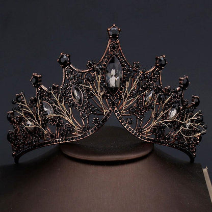 Rhinestone Crystal Crown Headpiece - The Burner Shop