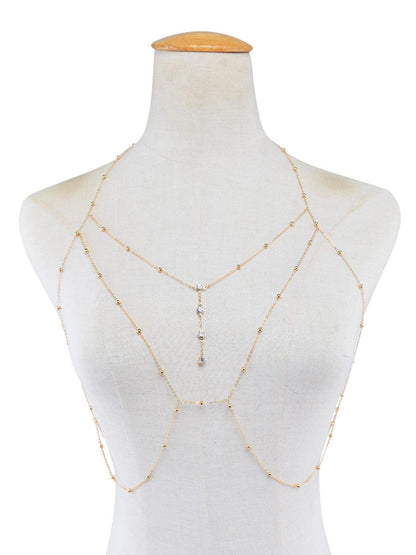 Rhinestones Bra Chain Body Jewelry - The Burner Shop
