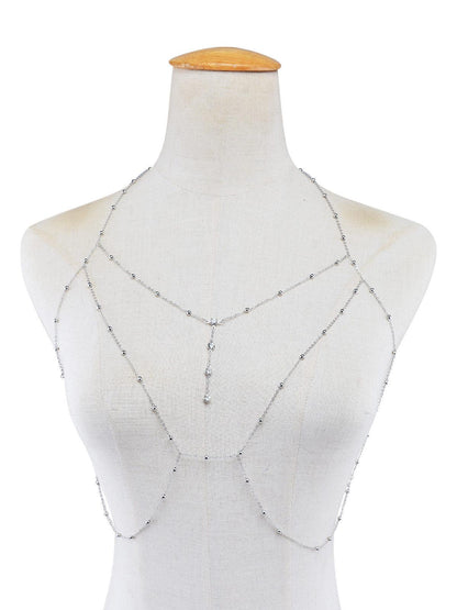 Rhinestones Bra Chain Body Jewelry - The Burner Shop