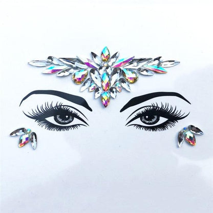 Self-adhesive Rhinestone Face Stickers Face Accessory - The Burner Shop