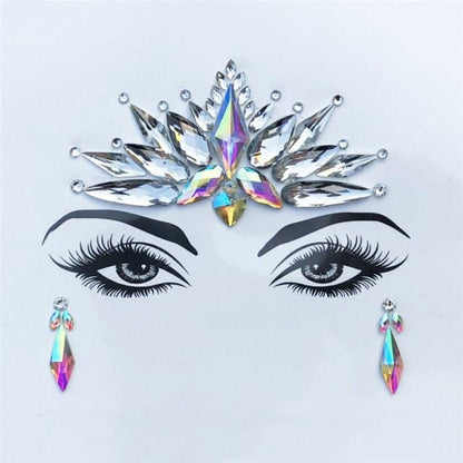 Self-adhesive Rhinestone Face Stickers Face Accessory - The Burner Shop