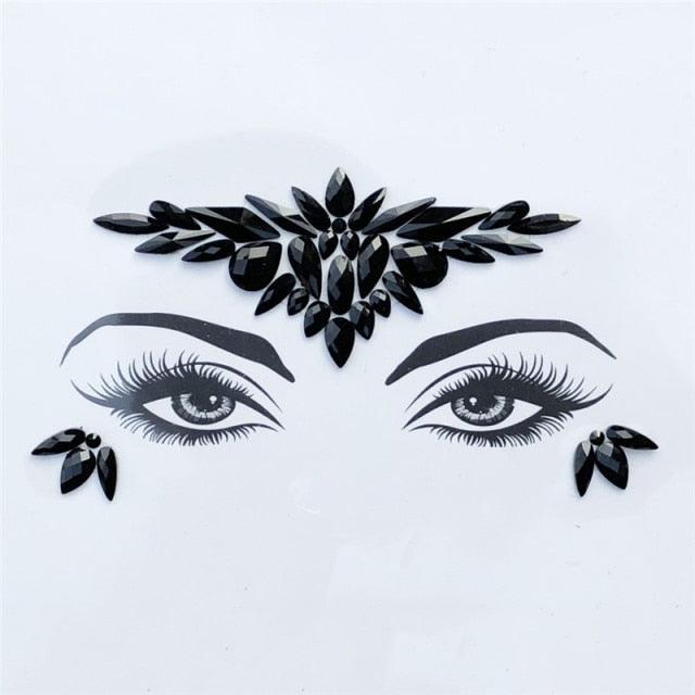 Self-adhesive Rhinestone Face Stickers Face Accessory - The Burner Shop