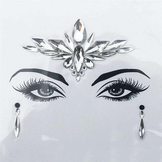 Self-adhesive Rhinestone Face Stickers Face Accessory - The Burner Shop