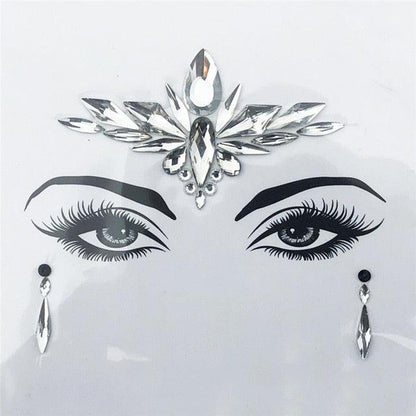 Self-adhesive Rhinestone Face Stickers Face Accessory - The Burner Shop