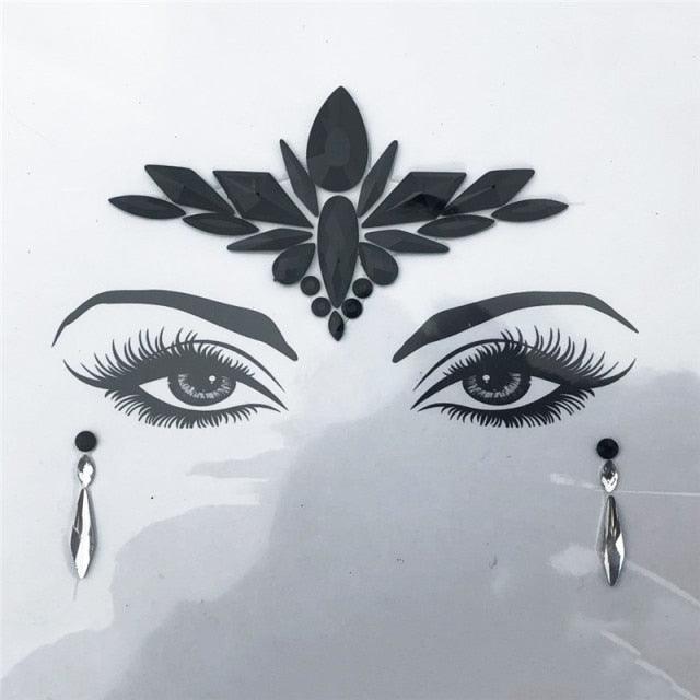 Self-adhesive Rhinestone Face Stickers Face Accessory - The Burner Shop