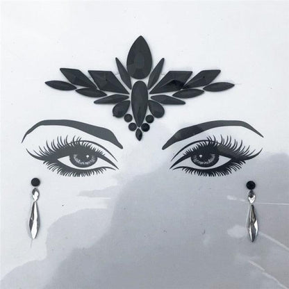 Self-adhesive Rhinestone Face Stickers Face Accessory - The Burner Shop