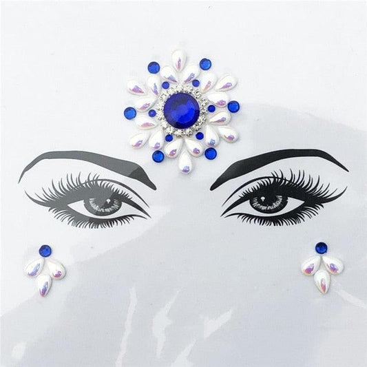 Self-adhesive Rhinestone Face Stickers Face Accessory - The Burner Shop