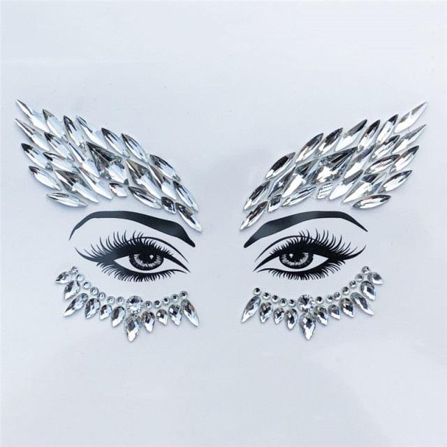 Self-adhesive Rhinestone Face Stickers Face Accessory - The Burner Shop