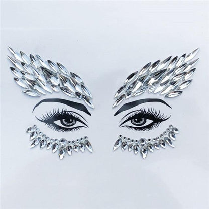 Self-adhesive Rhinestone Face Stickers Face Accessory - The Burner Shop