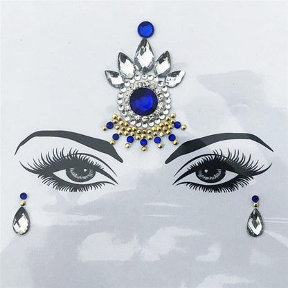 Self-adhesive Rhinestone Face Stickers Face Accessory - The Burner Shop