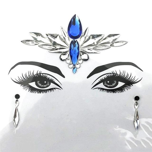 Self-adhesive Rhinestone Face Stickers Face Accessory - The Burner Shop