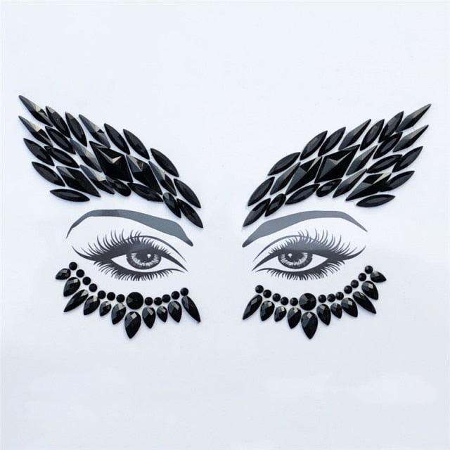 Self-adhesive Rhinestone Face Stickers Face Accessory - The Burner Shop