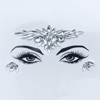 Self-adhesive Rhinestone Face Stickers Face Accessory - The Burner Shop