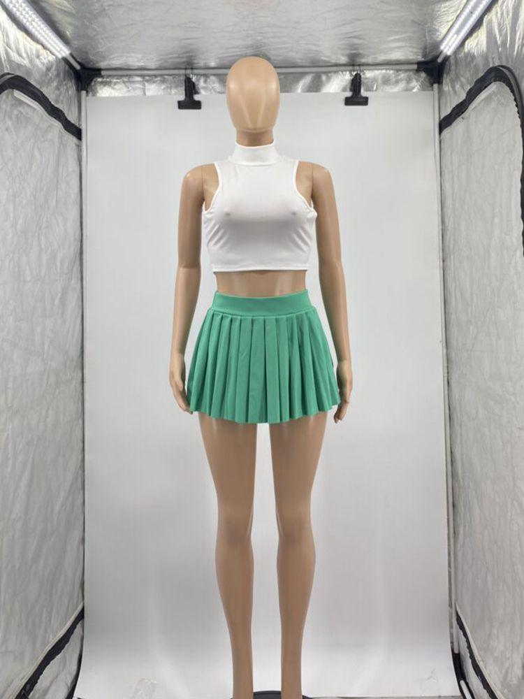 Sexy High Waist Mini Pleated Skirts Skirts - The Burner Shop