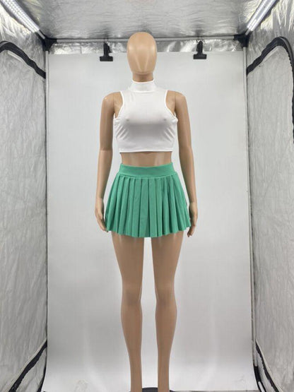 Sexy High Waist Mini Pleated Skirts Skirts - The Burner Shop