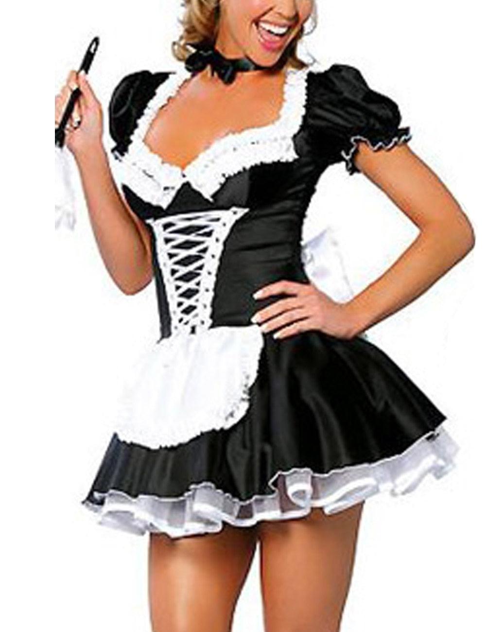 Sexy Late Night French Maid Costume Costumes - The Burner Shop