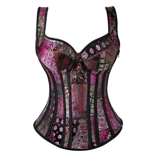 Sexy Steampunk Zipper Corset Corsets - The Burner Shop