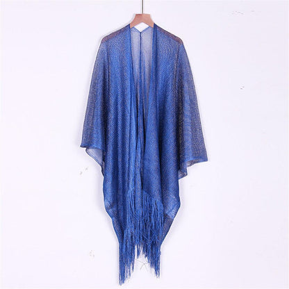 Sheer Knitted Boho Tunic Cover Up Cover Ups - The Burner Shop