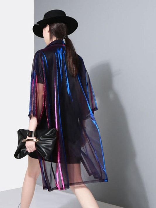 Sheer See-Through Long Shirt Shirts - The Burner Shop