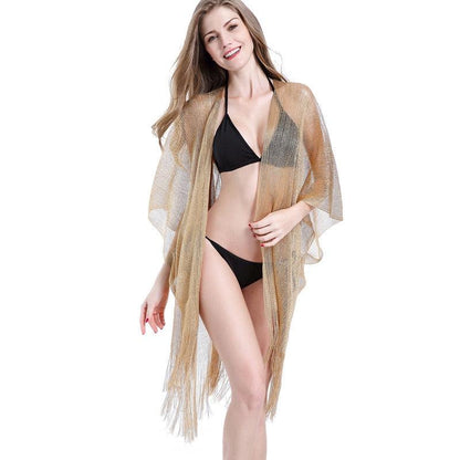Shining Cover Up with Tassel Cover Ups - The Burner Shop
