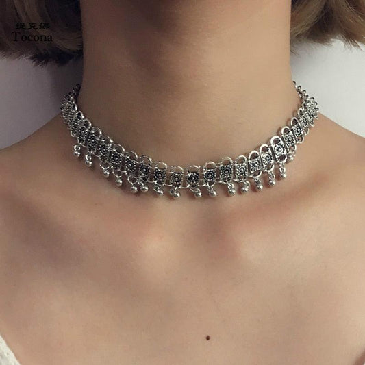 Short Snake Chain Choker Necklace Necklaces - The Burner Shop