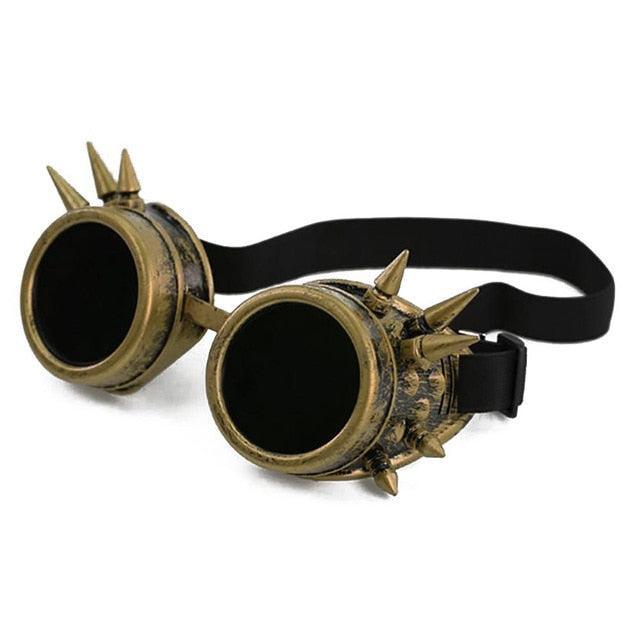 Spiked Steampunk Goggles Goggles - The Burner Shop