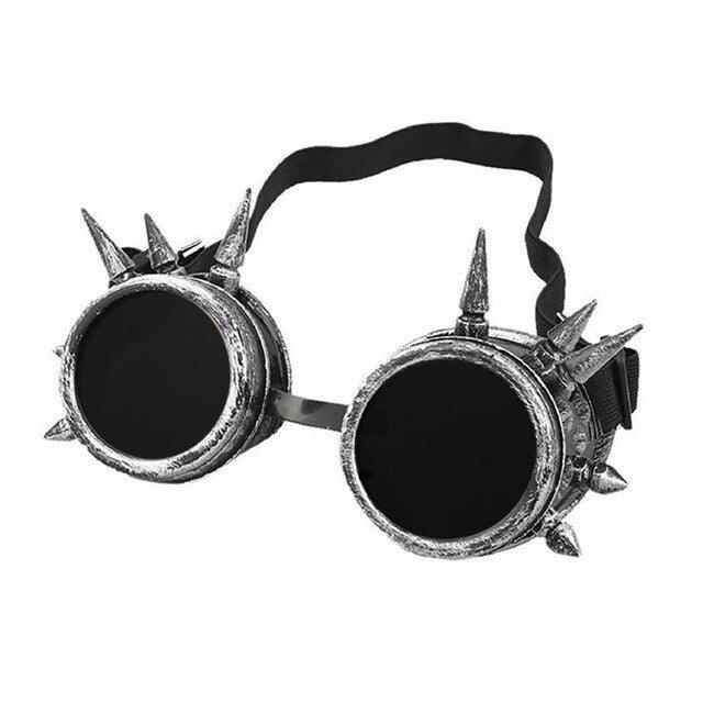 Spiked Steampunk Goggles Goggles - The Burner Shop