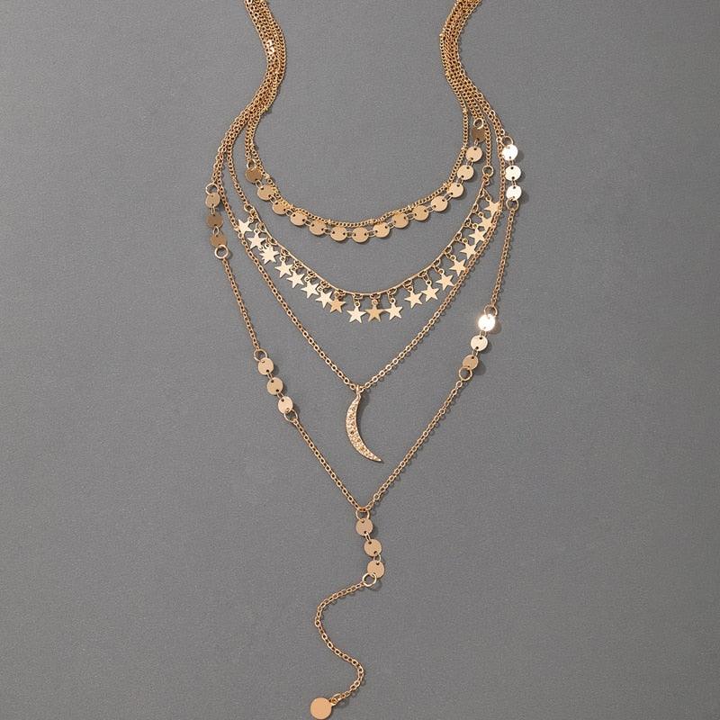 Star Moon Necklace Necklaces - The Burner Shop