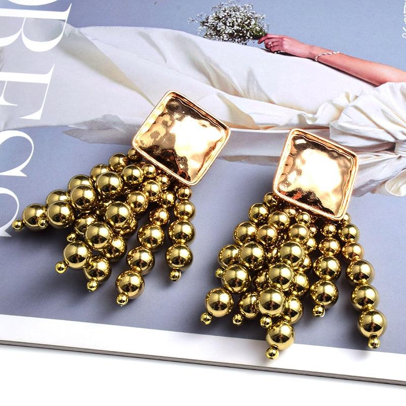 Statement Wooden Bead Drop Earrings Earrings - The Burner Shop