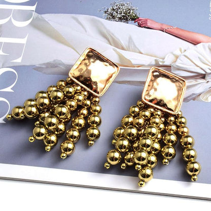 Statement Wooden Bead Drop Earrings Earrings - The Burner Shop
