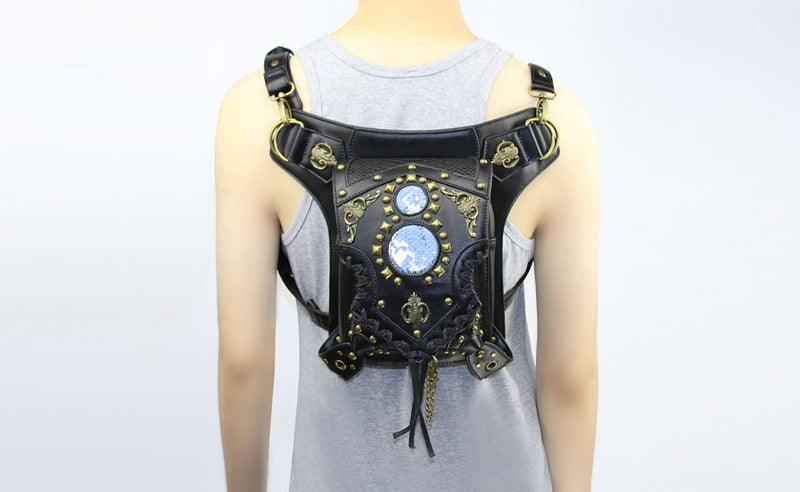 Steampunk Leather Waist Leg Bag Bags - The Burner Shop