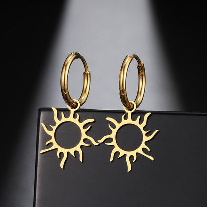 Sun Hollow Out Earrings Earrings - The Burner Shop