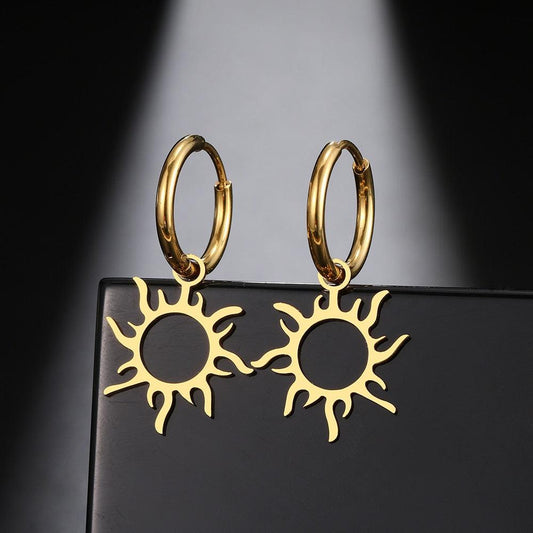Sun Hollow Out Earrings Earrings - The Burner Shop
