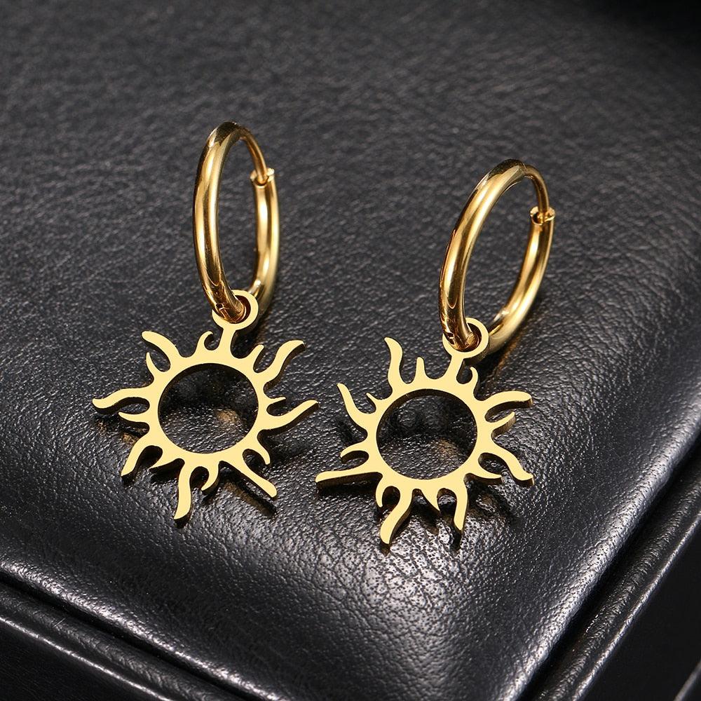 Sun Hollow Out Earrings Earrings - The Burner Shop