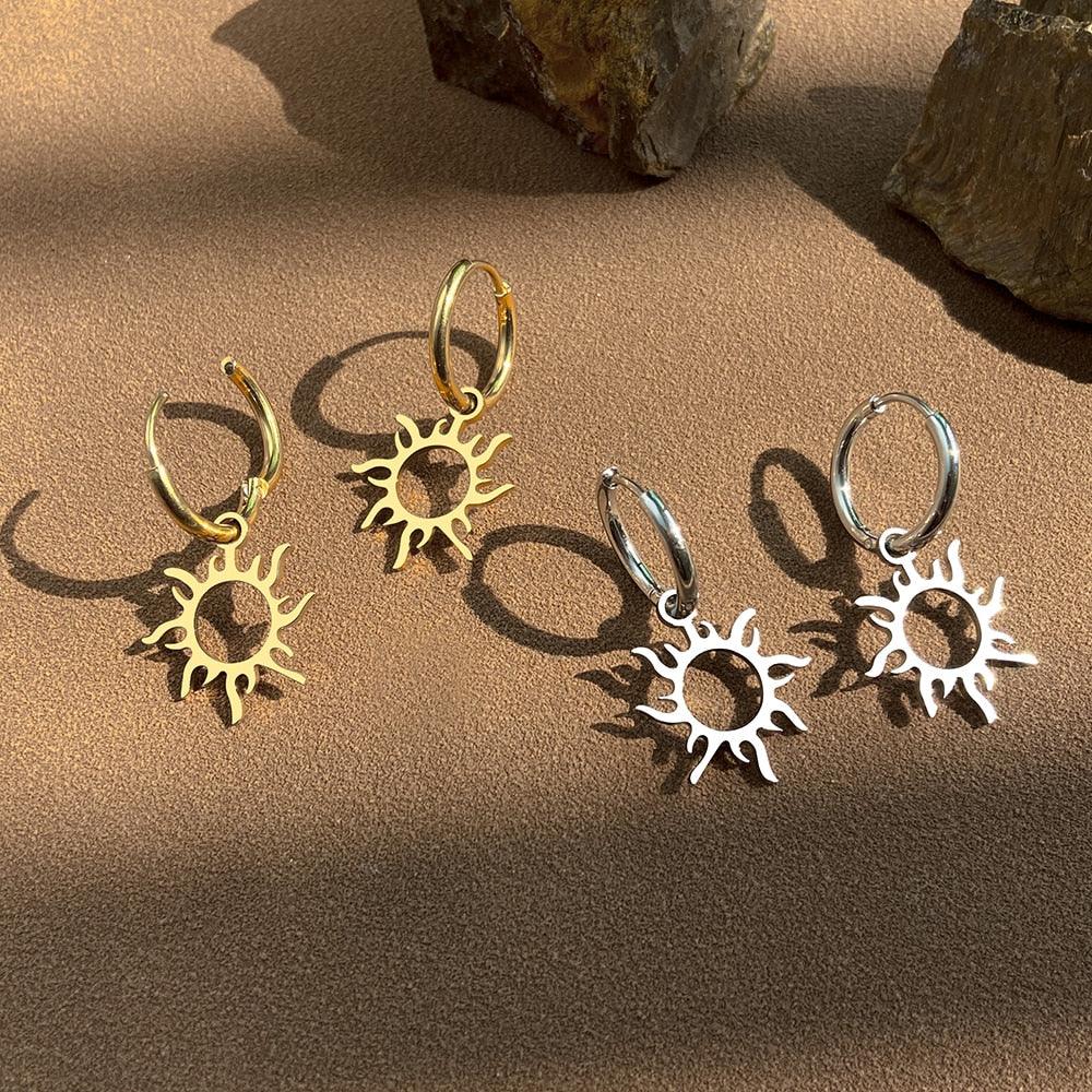 Sun Hollow Out Earrings Earrings - The Burner Shop