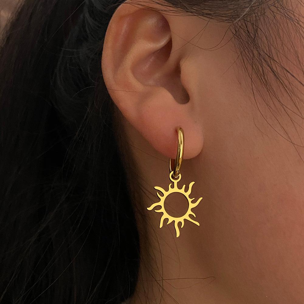 Sun Hollow Out Earrings Earrings - The Burner Shop