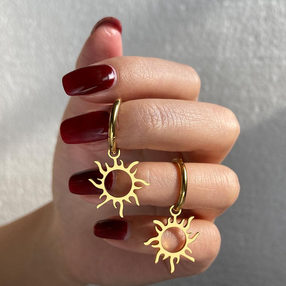 Sun Hollow Out Earrings Earrings - The Burner Shop
